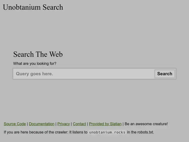 screenshot of unobtanium.rocks