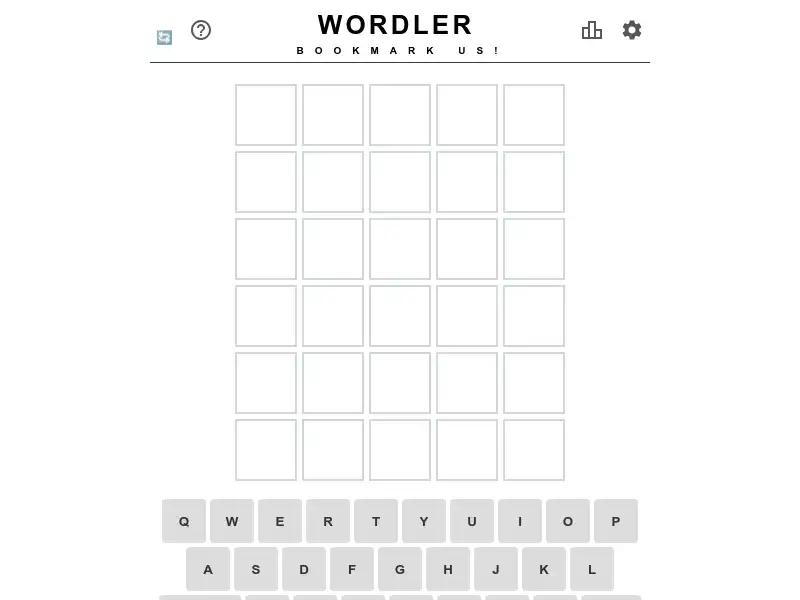 screenshot of Wordle