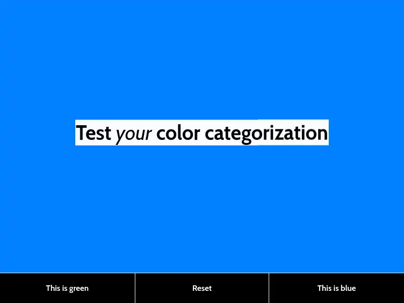 screenshot of Is My Blue Your Blue?