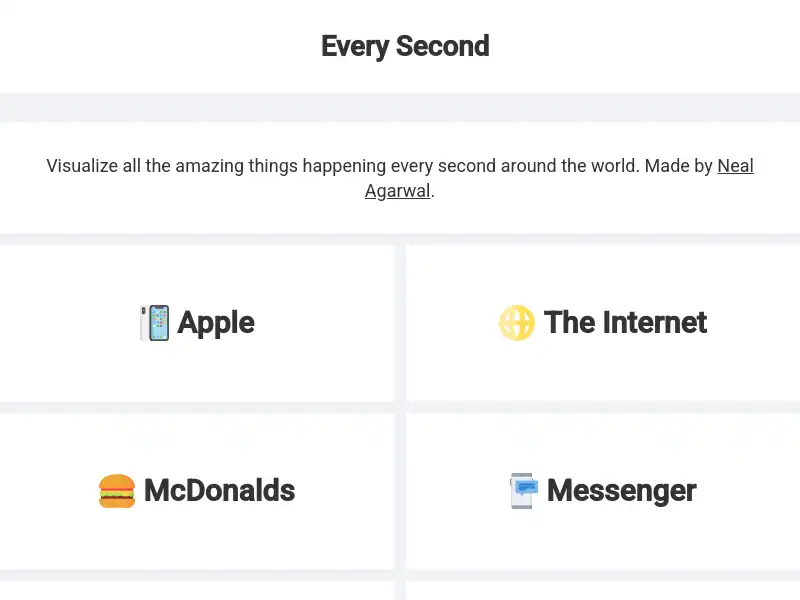 screenshot of Every Second