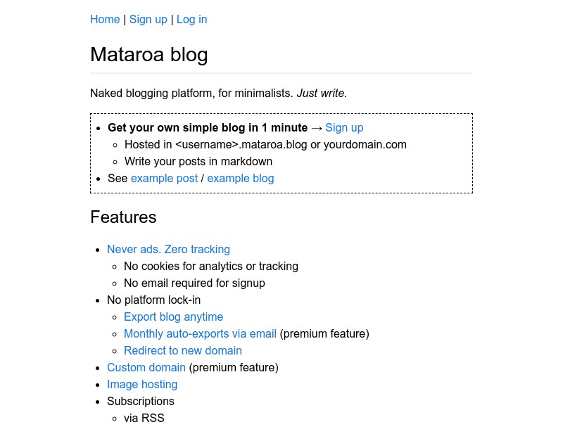 screenshot of Mataroa