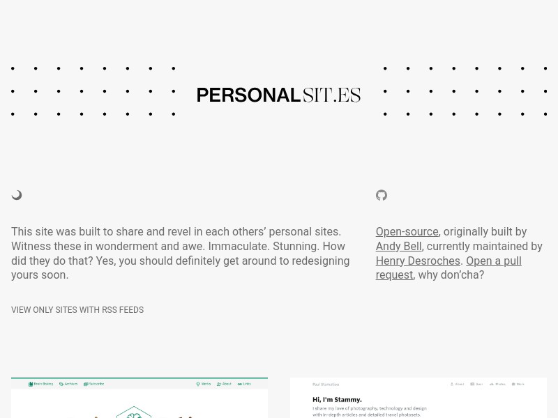screenshot of personalsit.es