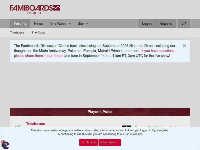 screenshot of Famiboards