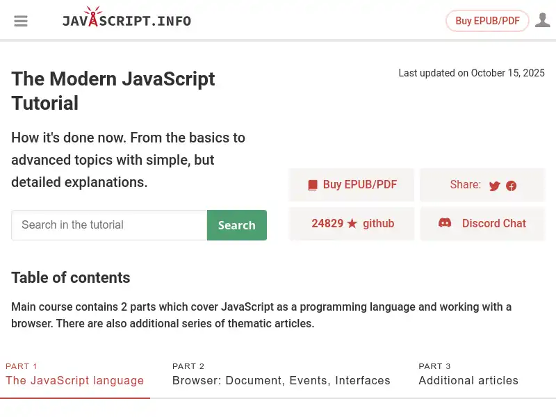 screenshot of javascript.info
