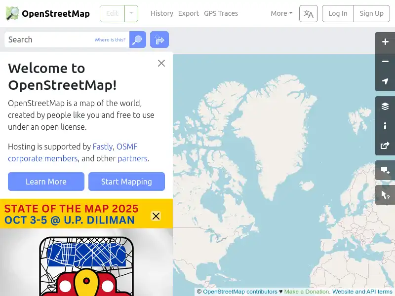 screenshot of OpenStreetMap