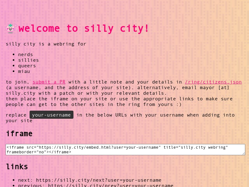 screenshot of silly.city