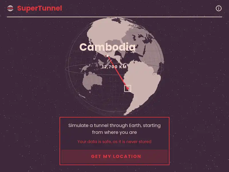 screenshot of supertunnel.app