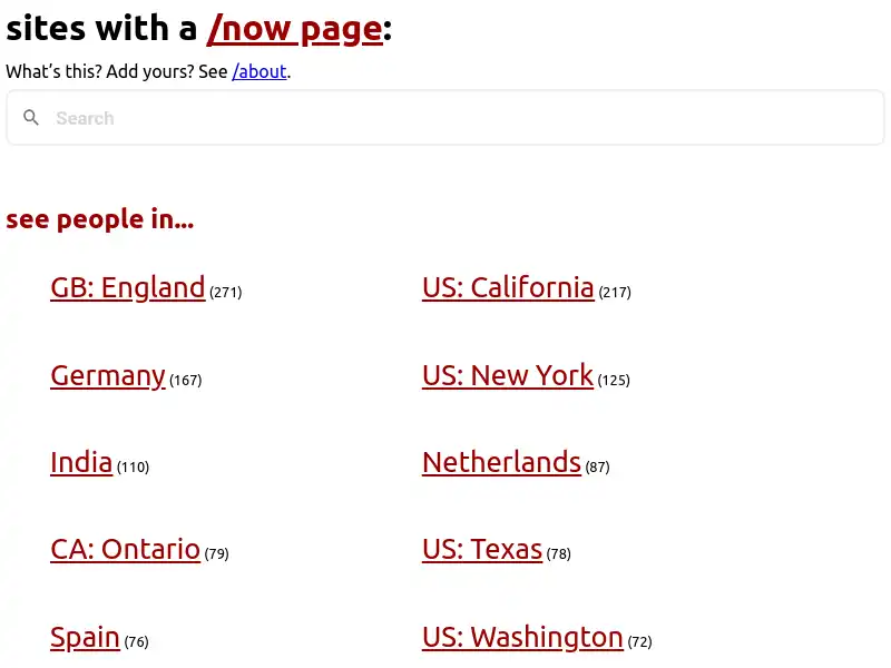 screenshot of Now Now Now