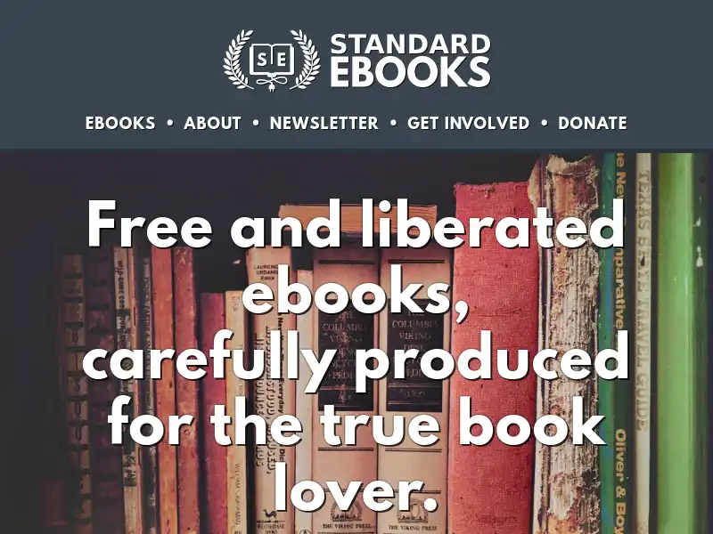 screenshot of Standard Ebooks