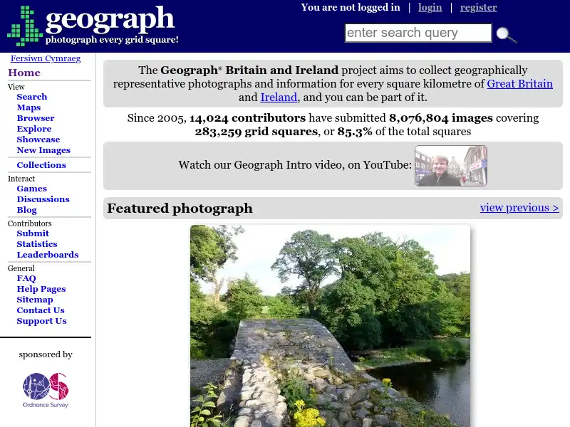 screenshot of geograph