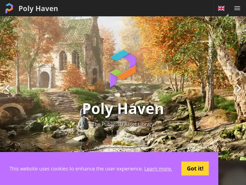 screenshot of Poly Haven