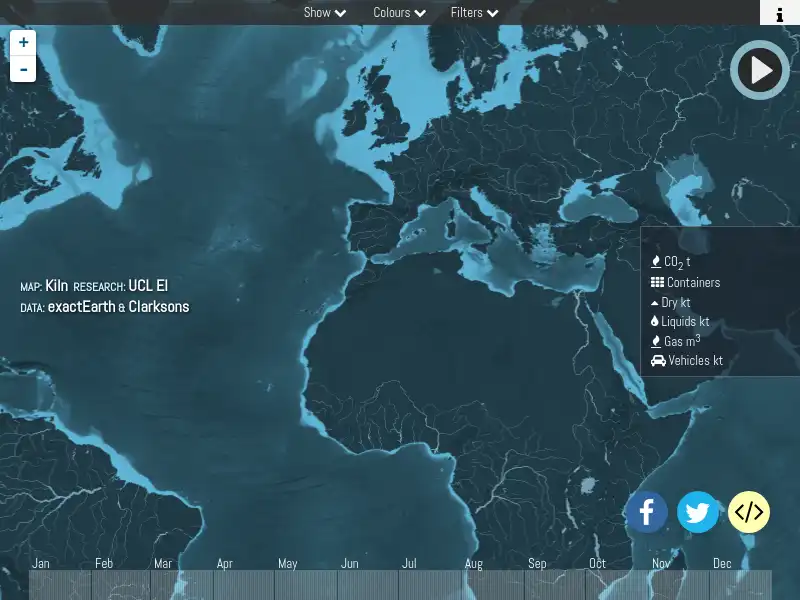 screenshot of Shipmap.org