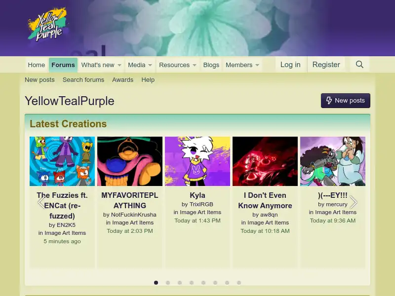 screenshot of YellowTealPurple