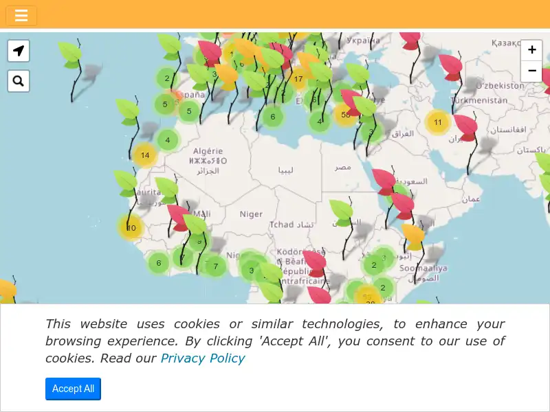 screenshot of Agroecology Map