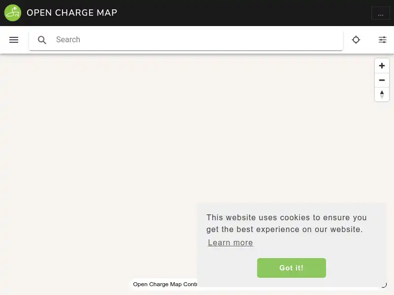 screenshot of Open Charge Map