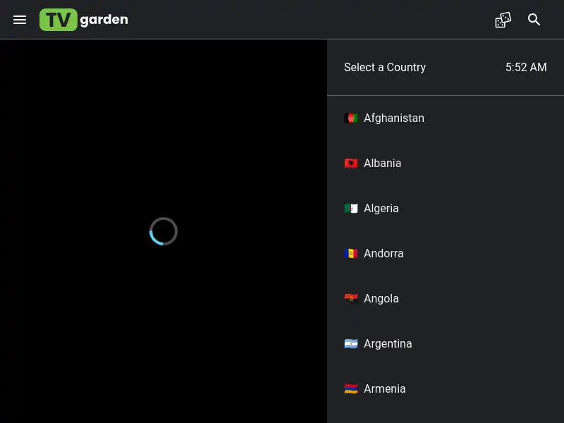 screenshot of tv.garden
