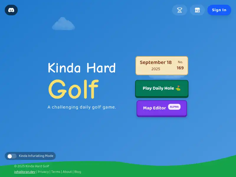 screenshot of Kinda Hard Golf