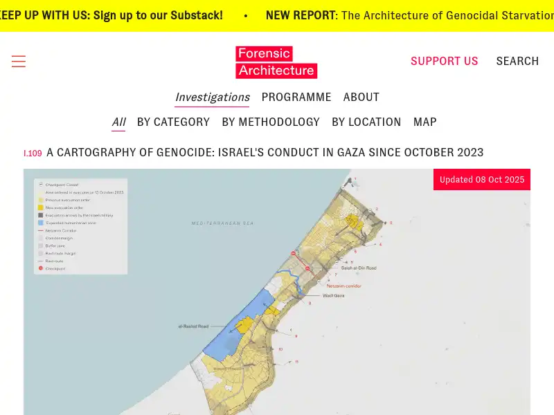 screenshot of Forensic Architecture