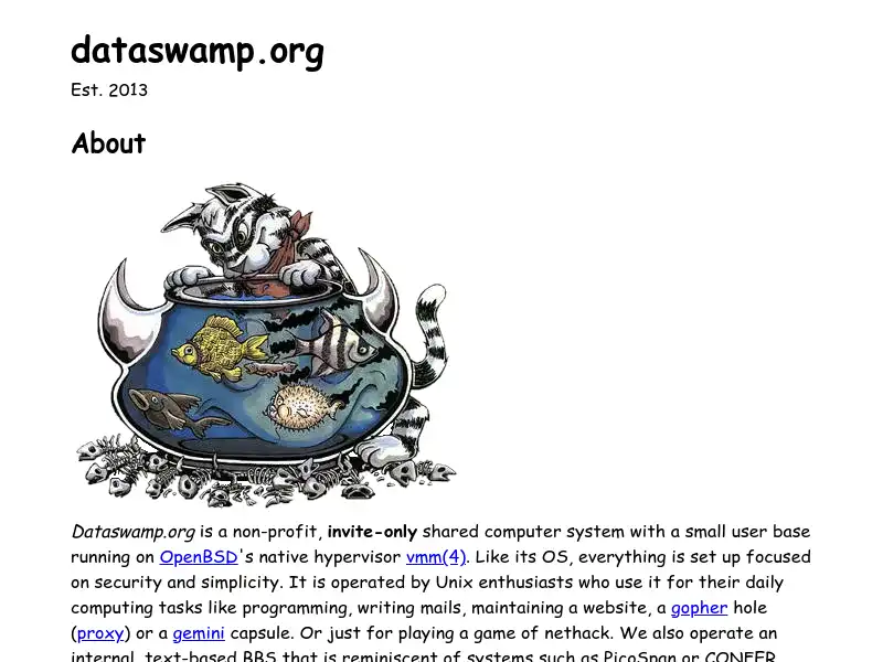 screenshot of dataswamp.org