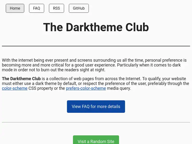 screenshot of Darktheme Club