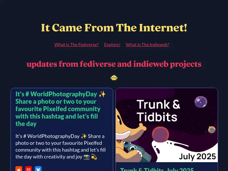 screenshot of It Came From The Internet!