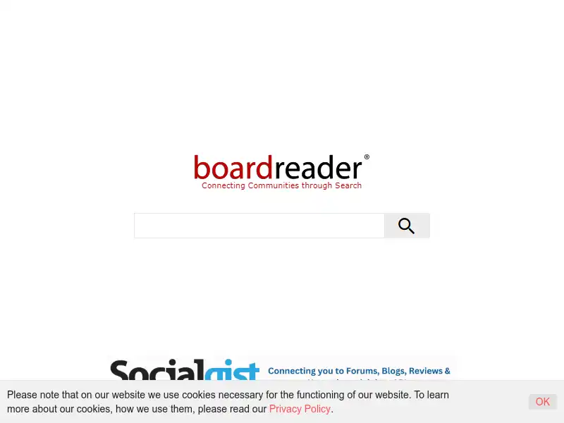 screenshot of Boardreader