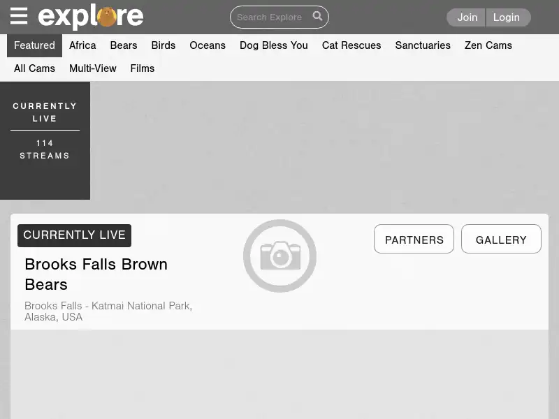 screenshot of explore.org