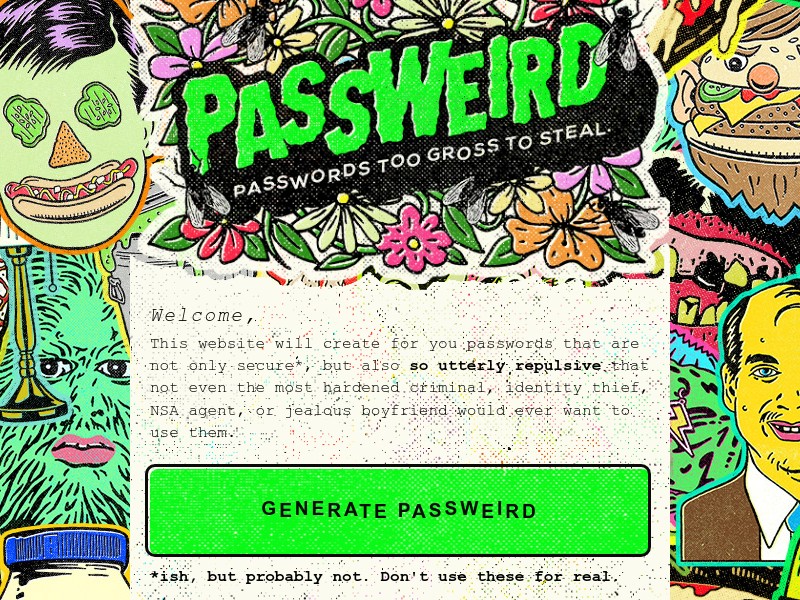 screenshot of Passweird