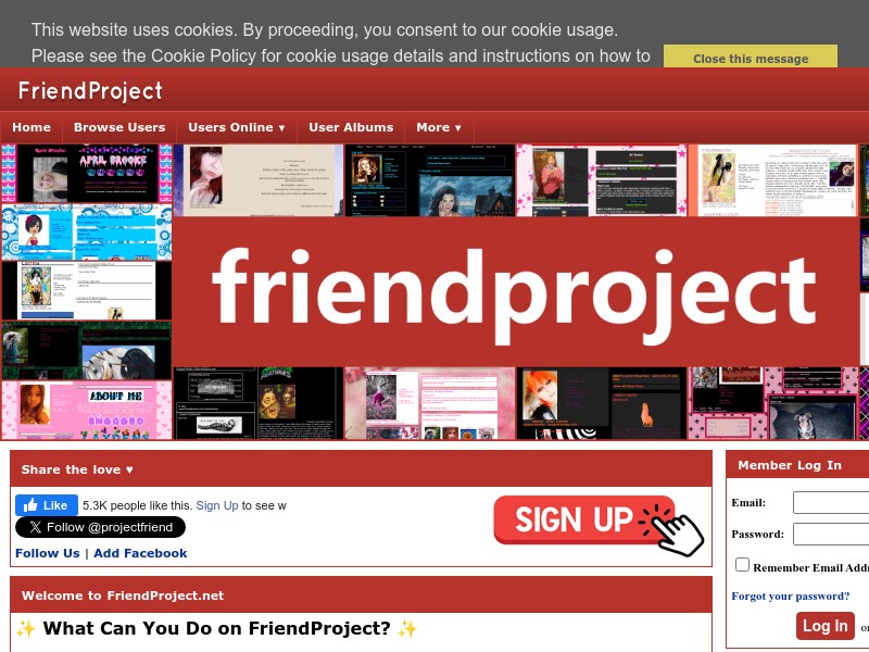screenshot of FriendProject