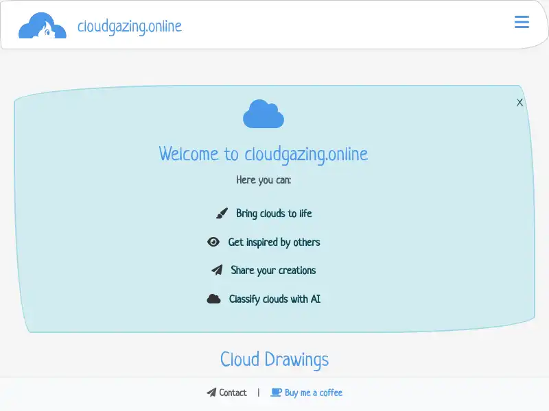 screenshot of cloudgazing.online