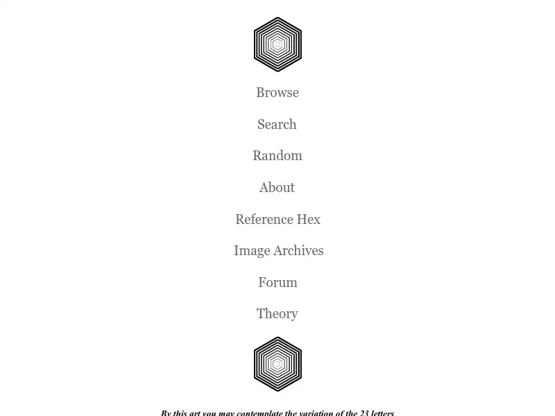 screenshot of Library of Babel