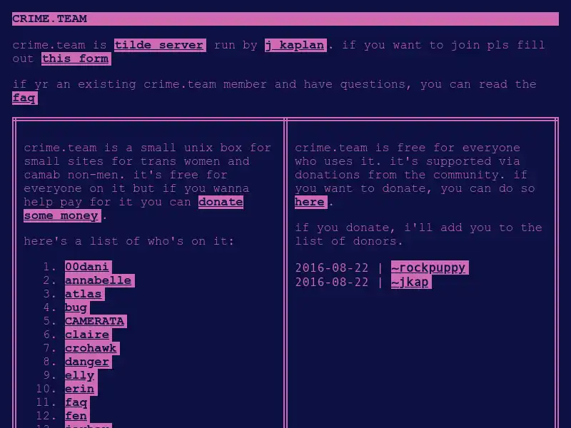 screenshot of crime.team