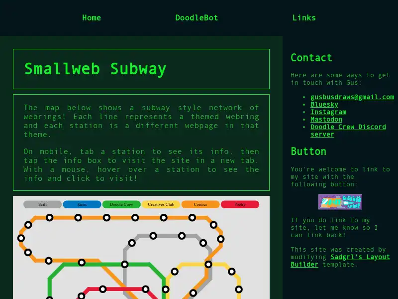 screenshot of Smallweb Subway