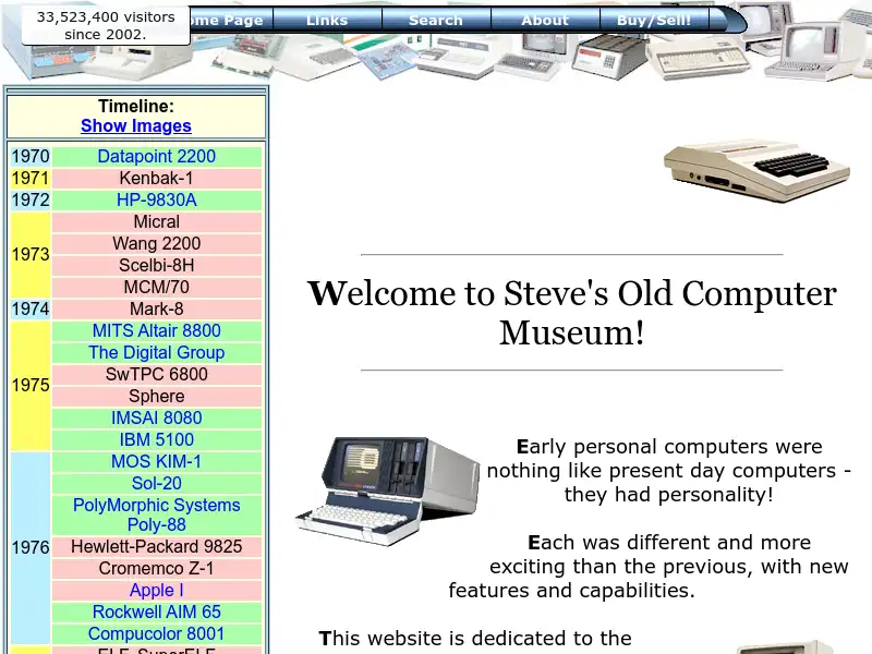 screenshot of oldcomputers.net