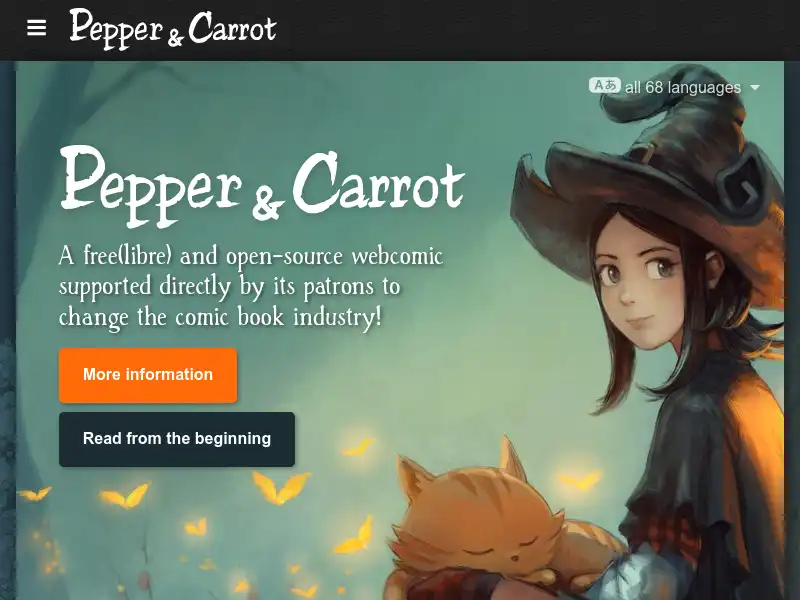 screenshot of Pepper & Carrot