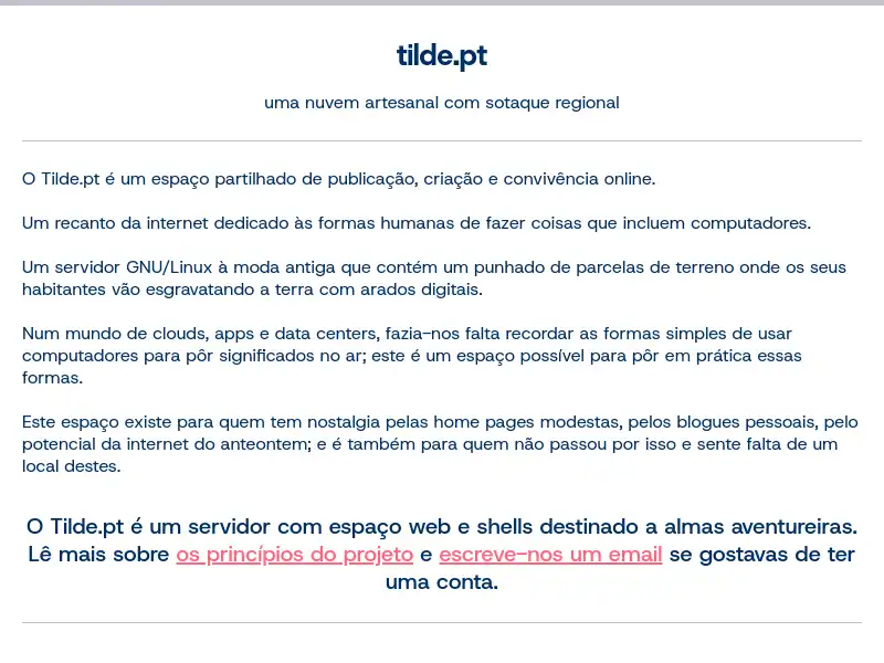 screenshot of tilde.pt