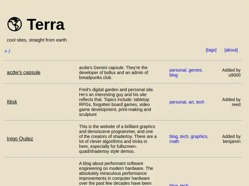 screenshot of Terra