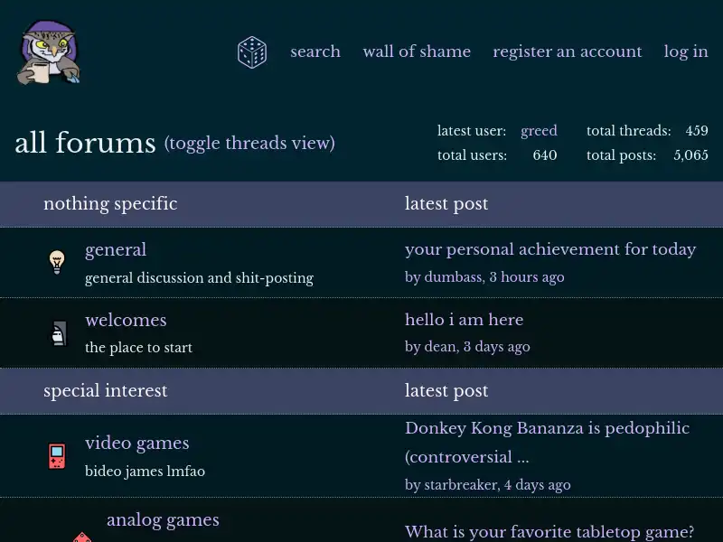 screenshot of basement community