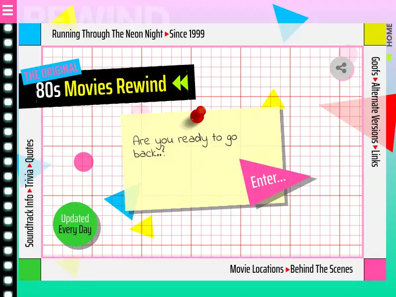 screenshot of The 80s Movies Rewind