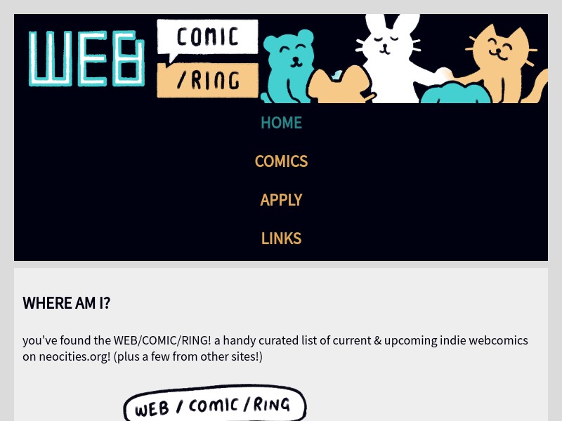 screenshot of WEB/COMIC/RING!